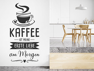 Wandtattoo Kaffee ist meine erste Liebe