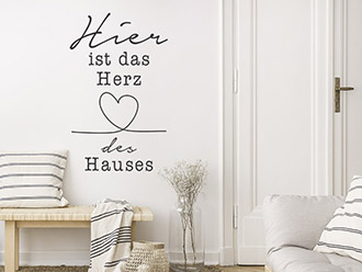 Wandtattoo Das Herz des Hauses