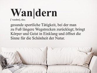 Wandtattoo Wandern Definition