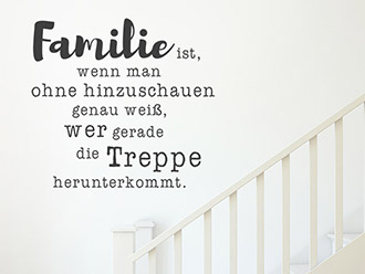 Wandtattoo Familie ist wenn man genau weiß