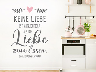 Wandtattoo Die Liebe zum Essen