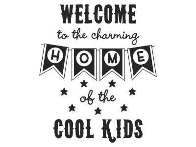 Wandtattoo Home of the cool kids Motivansicht