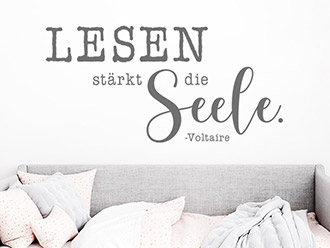 Wandtattoo Lesen stärkt die Seele