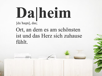 Wandtattoo Daheim Definition