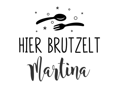 Wandtattoo Hier brutzelt mit Wunschname Motivansicht