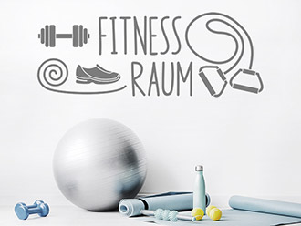 Wandtattoo Fitnessraum