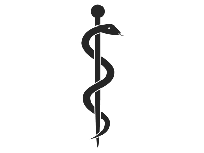 Wandtattoo Äskulapstab Motivansicht