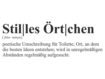 Wandtattoo Definition Stilles Örtchen Motivansicht