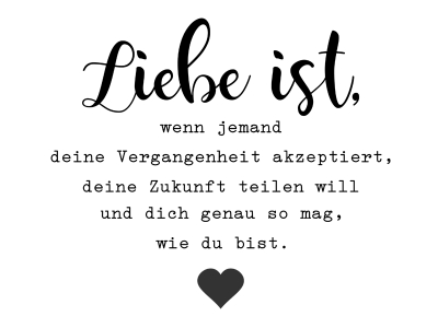 Wandtattoo Liebe ist wenn jemand Motivansicht