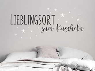 Wandtattoo Lieblingsort zum Kuscheln