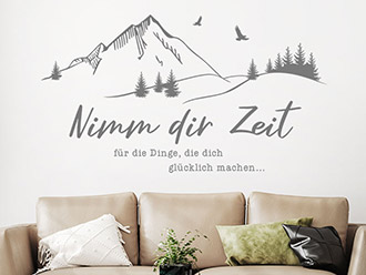 Wandtattoo Nimm dir Zeit für die Dinge