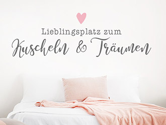 Wandtattoo Kuscheln und Träumen