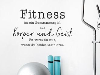 Wandtattoo Fitness ist ein Zusammenspiel