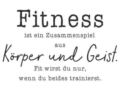 Wandtattoo Fitness ist ein Zusammenspiel Motivansicht