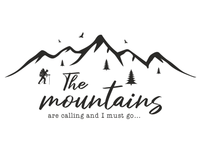 Wandtattoo The mountains Motivansicht