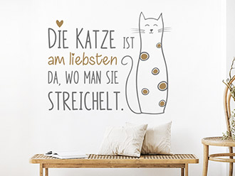 Wandtattoo Die Katze ist