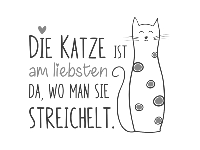 Wandtattoo Die Katze ist Motivansicht