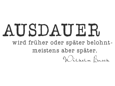 Wandtattoo Ausdauer Motivansicht