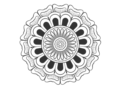 Wandtattoo Mandala Blüte Motivansicht