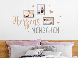 Wandtattoo Fotorahmen Herzensmenschen