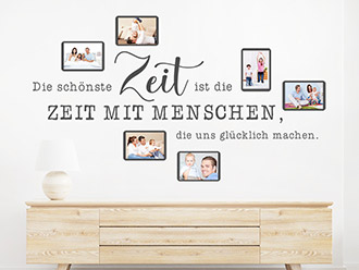 Wandtattoo Fotorahmen Zeit mit Menschen