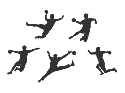 Wandtattoo Handballspieler Set Motivansicht