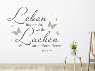 Wandtattoo Lachen aus tiefstem Herzen