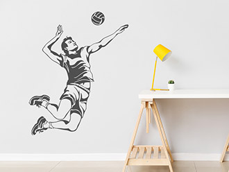 Wandtattoo Volleyball Spieler