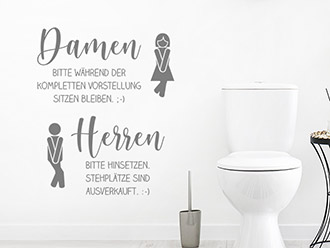 Wandtattoo Kreative Toilettenregeln