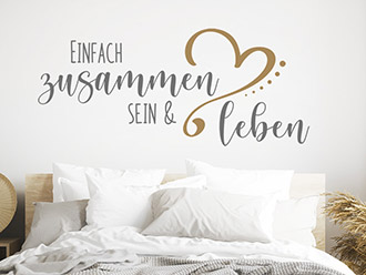 Wandtattoo Zusammen leben