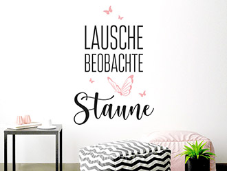 Wandtattoo Lausche Beobachte Staune