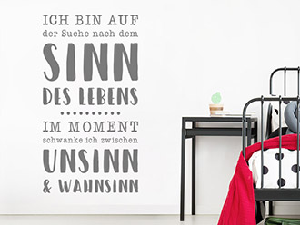 Wandtattoo Der Sinn des Lebens