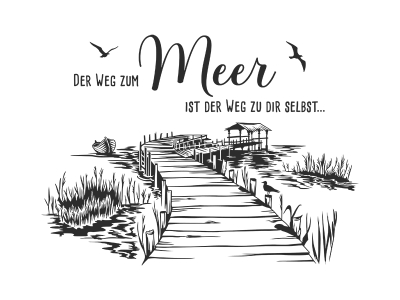 Wandtattoo Der Weg zum Meer Motivansicht