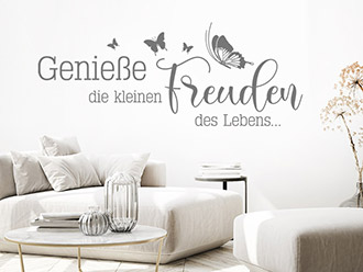 Wandtattoo Genieße die kleinen Freuden