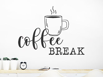 Wandtattoo Coffee Break