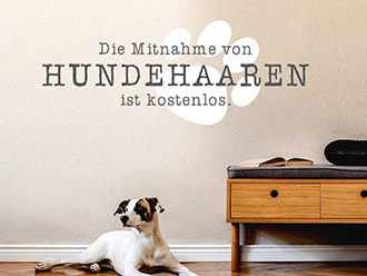 Wandtattoo Hundehaare kostenlos