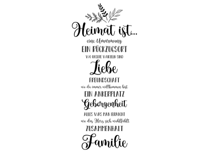 Wandtattoo Heimat Motivansicht