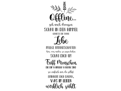 Wandtattoo Offline Motivansicht