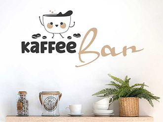 Wandtattoo Kaffeebar