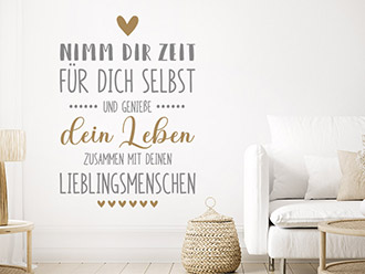 Wandtattoo Nimm dir Zeit für dich selbst