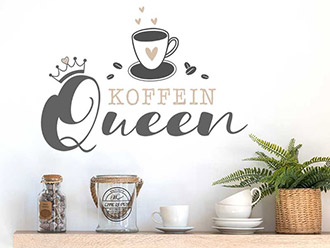 Wandtattoo Koffein Queen