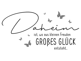 Wandtattoo Daheim ist großes Glück Motivansicht