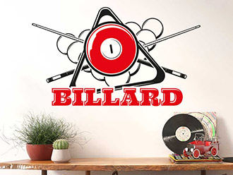 Wandtattoo Billard