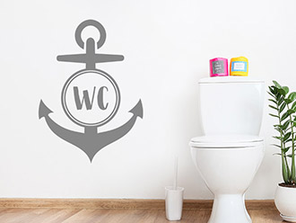 Wandtattoo WC Anker