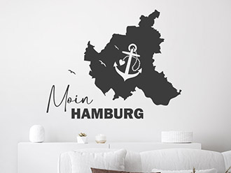 Wandtattoo Moin Hamburg