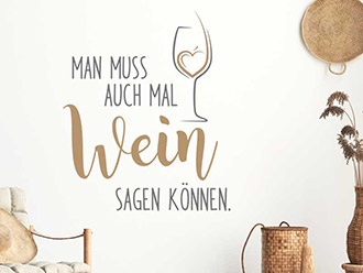 Wandtattoo Wein sagen