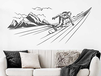 Wandtattoo Snowboardfahrer