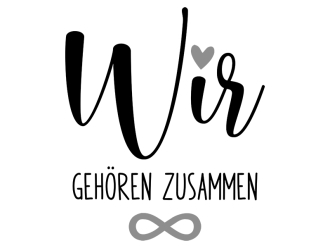 Wandtattoo Wir gehören zusammen Motivansicht