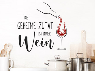 Wandtattoo Geheime Zutat Wein