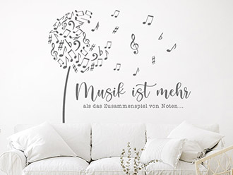 Wandtattoo Musik ist mehr